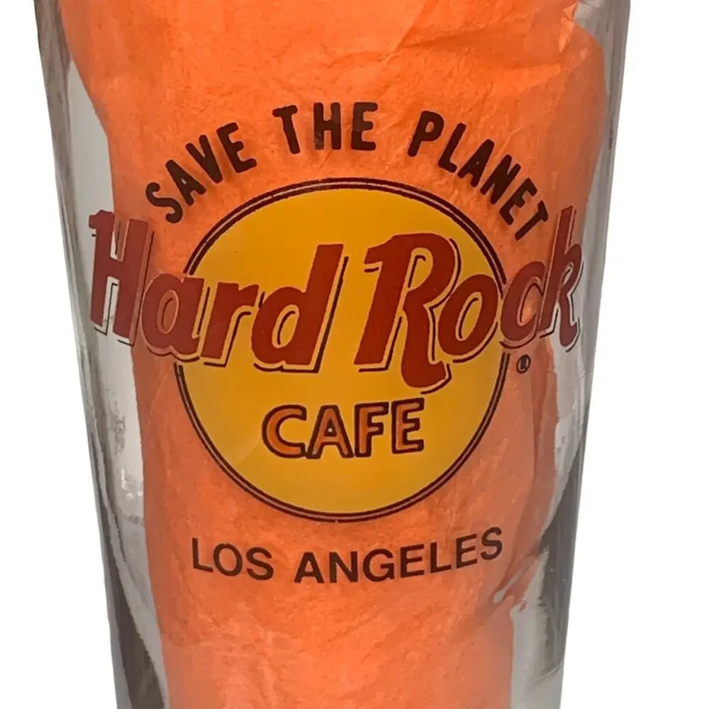 Hard Rock Cafe Los Angeles Pilsener Beer Glass Collectable 9.5